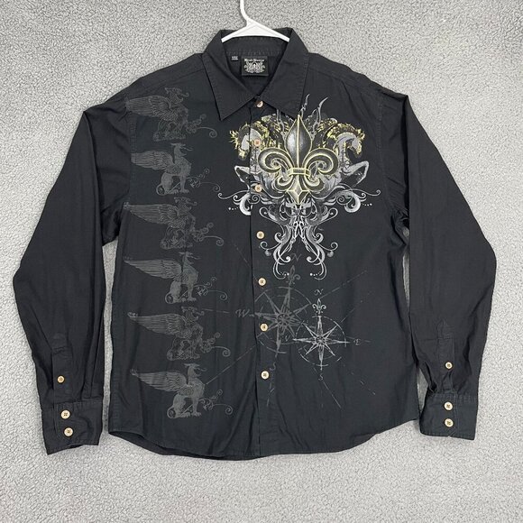 Brad Butter Shirt Men XXL Y2K Style Button Down - Picture 3 of 11